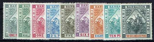 Image of Barbados SG 116/24 MM British Commonwealth Stamp